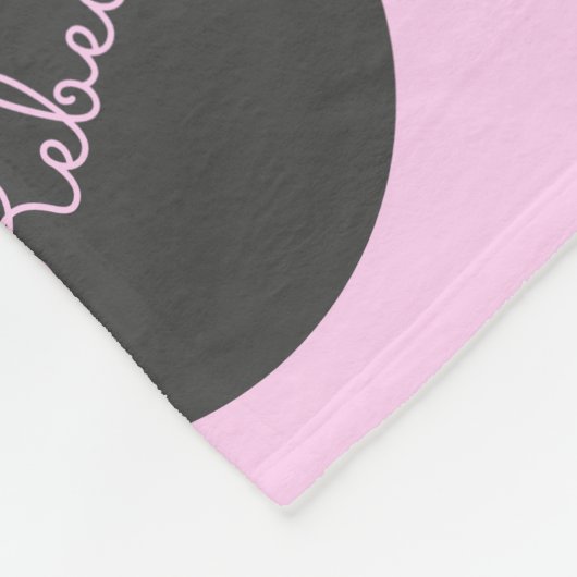 Couverture Polaire Conception moderne à points Polka rose et gris (Coin)