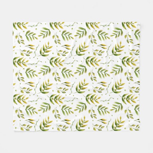 Couverture Polaire Conception moderne des feuilles (Devant (Horizontal))