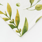 Couverture Polaire Conception moderne des feuilles (Coin)