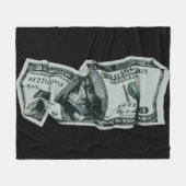 Couverture Polaire Conception moderne d'un billet de 100 $ froissé (Devant (Horizontal))