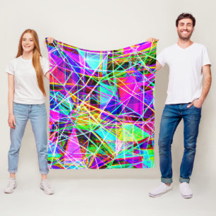 Couverture Polaire Conception Motif Abstraite dynamique