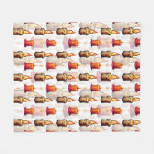 Couverture Polaire Conception Motif de bougies brûlantes (Devant (Horizontal))