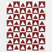 Couverture Polaire Conception Motif des triangles Oxblood&White (Devant)