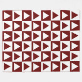 Couverture Polaire Conception Motif des triangles Oxblood&White (Devant (Horizontal))