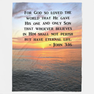 COUVERTURE POLAIRE CONCEPTION PHOTO DE SERENE SUNRISE JOHN 3:16