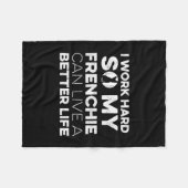 Couverture Polaire Conception Pour Un Propriétaire Français De Bulldo (Devant (Horizontal))