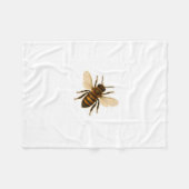 Couverture Polaire Conception réaliste de l'abeille miel (Devant (Horizontal))