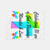 COUVERTURE POLAIRE CONCEPTION RELIGIEUSE PERSONNALISÉE POUR LE 80E AN (Devant (Horizontal))