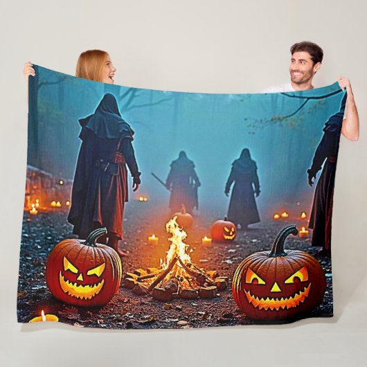 Couverture Polaire Conception rituelle d'Halloween éffrayant (En situation)