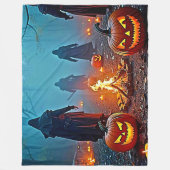 Couverture Polaire Conception rituelle d'Halloween éffrayant (Devant)