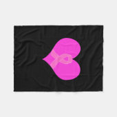 Couverture Polaire Conception rose de charité de cancer du sein de (Devant (Horizontal))