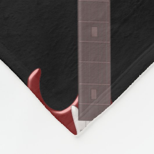 Couverture Polaire Conception rouge de guitare électrique (Coin)