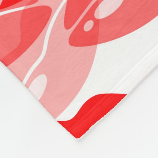 Couverture Polaire Conception rouge de lèvres d'amour de baiser (Coin)