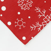 Couverture Polaire Conception rouge et blanche de Noël de flocon de (Coin)
