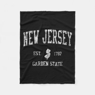 Couverture Polaire Conception sportive rétro vintage New Jersey Nj