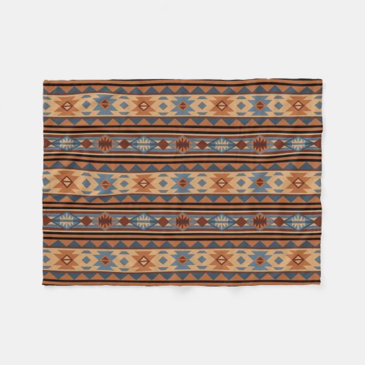 Couverture Polaire Conception sud-ouest Adobe Grey Brown Tribal Motif (Devant (Horizontal))