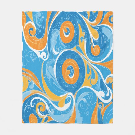Couverture Polaire Conception Tourbillons (Devant)