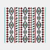 Couverture Polaire Conception tribale de Natif américain aztèque de (Devant (Horizontal))