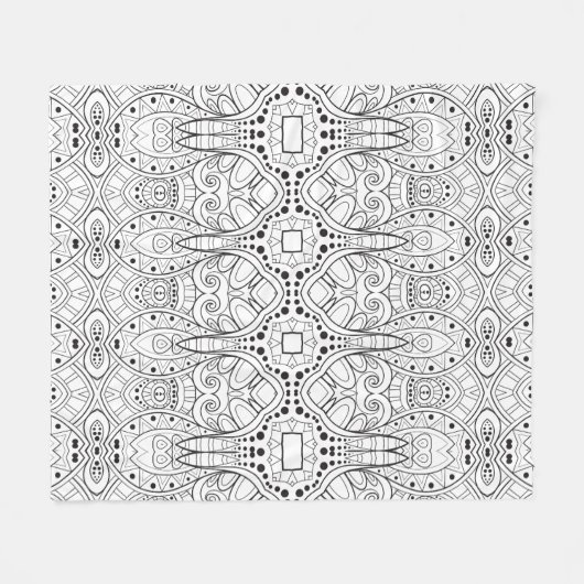 Couverture Polaire Conception tribale de Zendoodle (Devant (Horizontal))