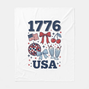Couverture Polaire Conception vectorielle coquette patriotique 1776 É