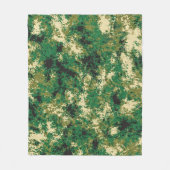 Couverture Polaire Conception vert gris foncé et beige (Devant)