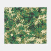 Couverture Polaire Conception vert gris foncé et beige (Devant (Horizontal))