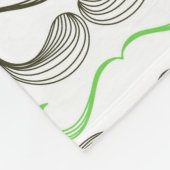 Couverture Polaire Conception verte, bleue et noire de moustache (Coin)