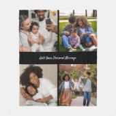 Couverture Polaire Concevez votre propre collection de 4 photos (Devant)