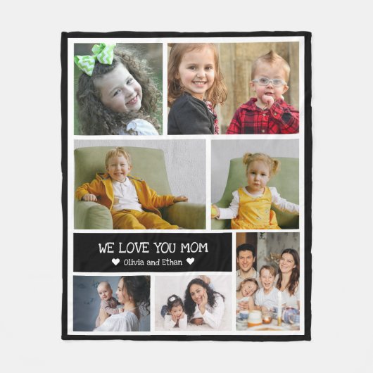 Couverture Polaire Concevez votre propre collection de photos We love (Devant)