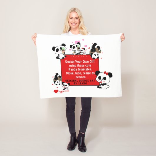 Couverture Polaire Concevez votre propre PANDA BEAR BABY Comforter Bl (En situation)