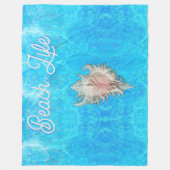 Couverture Polaire Conch Shell "Beach Life" (Devant)