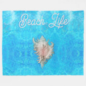 Couverture Polaire Conch Shell "Beach Life" (Devant (Horizontal))