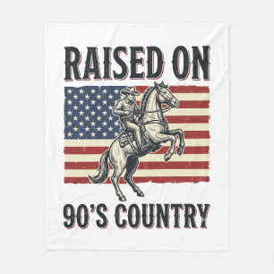 Couverture Polaire Conçu pour Chemise Western Cowboy Country 90s_