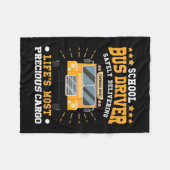 Couverture Polaire Conducteur de bus scolaire en toute sécurité (Devant (Horizontal))