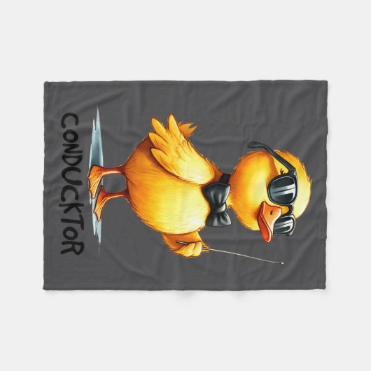 Couverture Polaire Conductor, Funny Duck Quote  (Devant (Horizontal))