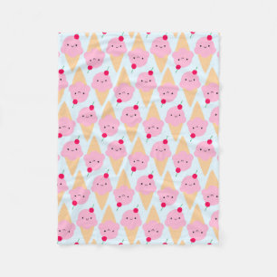 Couverture Polaire Cônes de crème glacée Kawaii