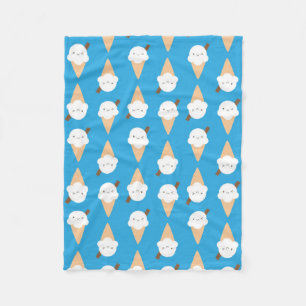 Couverture Polaire Cônes de crème glacée Kawaii