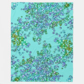 Couverture Polaire Confetti bleu et vert (Devant)