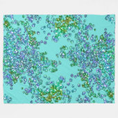 Couverture Polaire Confetti bleu et vert (Devant (Horizontal))