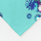 Couverture Polaire Confetti bleu rose violet (Coin)