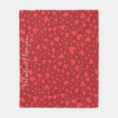 Couverture Polaire Confetti Coeur Moderne Personnalisé (Devant)