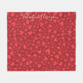 Couverture Polaire Confetti Coeur Moderne Personnalisé (Devant (Horizontal))