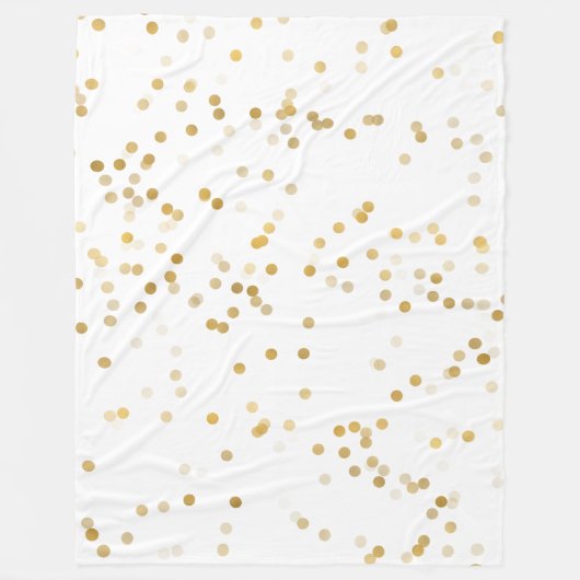Couverture Polaire Confetti en or blanc (Devant)