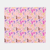 Couverture Polaire Confetti moderne fille rose Boots Occidentaux (Devant (Horizontal))