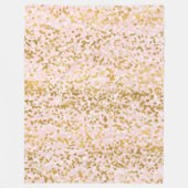 Couverture Polaire Confetti rose or (Devant)