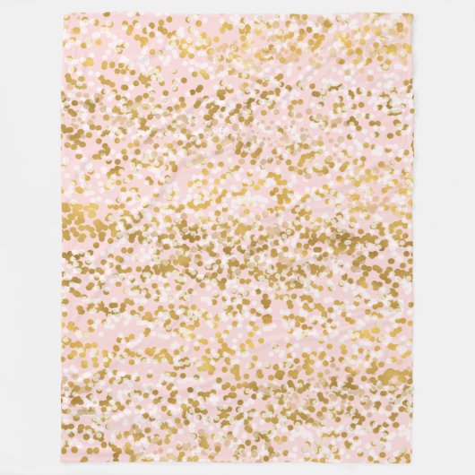 Couverture Polaire Confetti rose or (Devant)