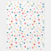 Couverture Polaire Confettis Points Colorés  (Devant)