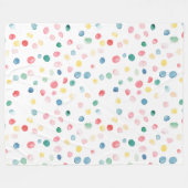 Couverture Polaire Confettis Points Colorés  (Devant (Horizontal))