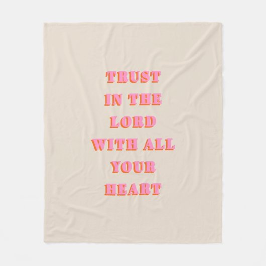 Couverture Polaire Confiance Dans Le Seigneur Proverbes 3:5-6 Citatio (Devant)