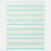 Couverture Polaire Confort Côtier : Bandes De Plage Lancer Blanche (Devant)